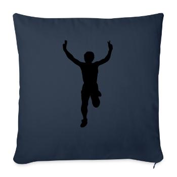 Coureur - Housse de coussin décorative 45 x 45 cm - bleu marine - Devant