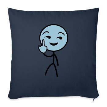 Fuck you stickman (2 col) - Sofakissenbezug 45 x 45 cm - Navy - Vorne