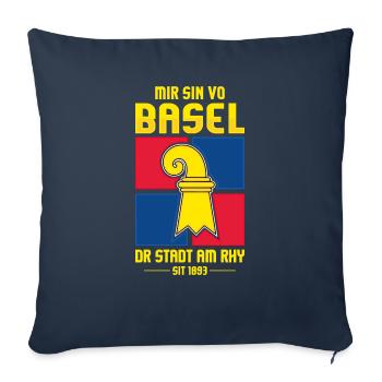 BASEL - Sofakissenbezug 45 x 45 cm - Navy - Vorne