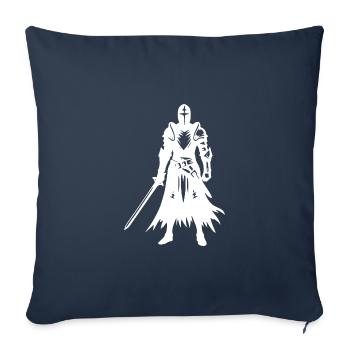 Chevalier à l’épée - Housse de coussin décorative 45 x 45 cm - bleu marine - Devant