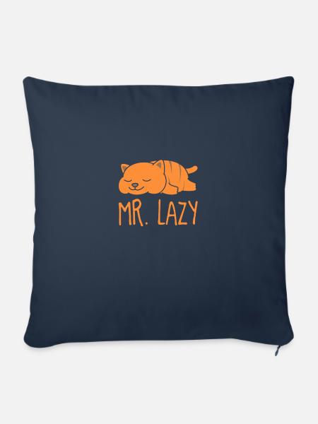 Mr. Lazy print design - Sofakissenbezug 45 x 45 cm - Navy