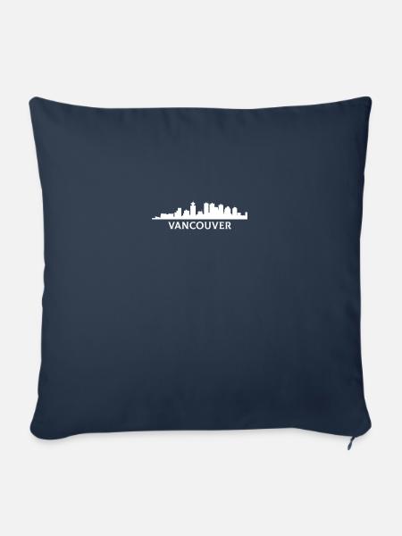 Vancouver skyline, flag vancouver - Sofakissenbezug 45 x 45 cm - Navy