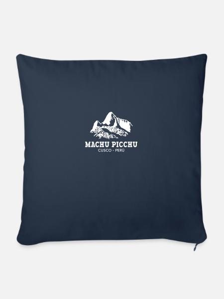 machu picchu, Peruvian machu picchu - Sofakissenbezug 45 x 45 cm - Navy