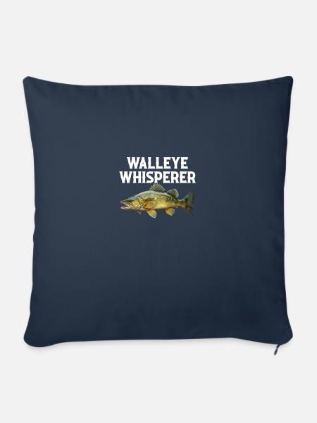 walleye whisperer, Fishing - Sofakissenbezug 45 x 45 cm - Navy