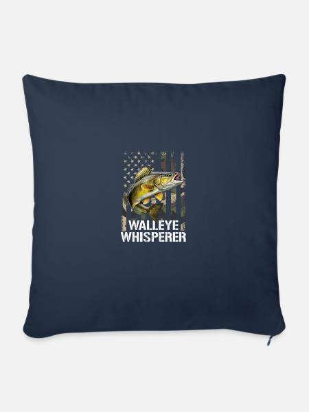 walleye whisperer, Fishing - Sofakissenbezug 45 x 45 cm - Navy