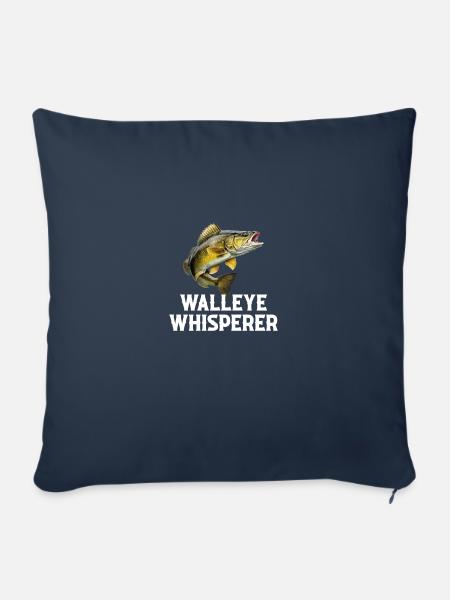 walleye whisperer, Fishing - Sofakissenbezug 45 x 45 cm - Navy