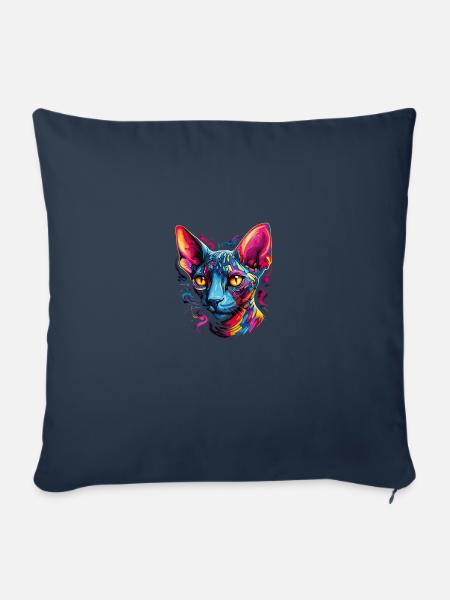 sphynx cat - Sofakissenbezug 45 x 45 cm - Navy