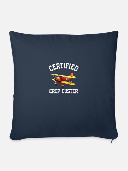 certified crop duster - Sofakissenbezug 45 x 45 cm - Navy