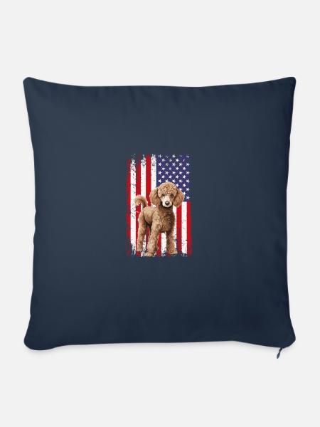 poodle dog - Sofakissenbezug 45 x 45 cm - Navy