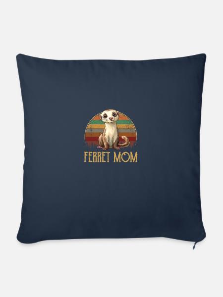 ferret mom - Sofakissenbezug 45 x 45 cm - Navy