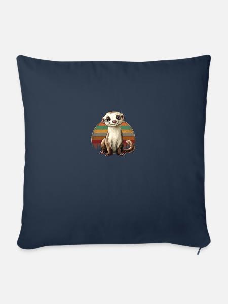 ferret illustration - Sofakissenbezug 45 x 45 cm - Navy