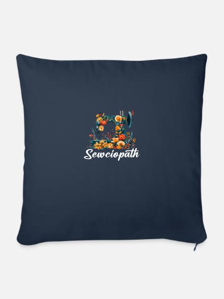 Sewciopath, Quilting sewing - Sofakissenbezug 45 x 45 cm - Navy