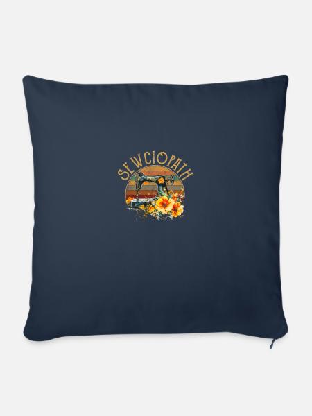 Sewciopath, Quilting sewing - Sofakissenbezug 45 x 45 cm - Navy