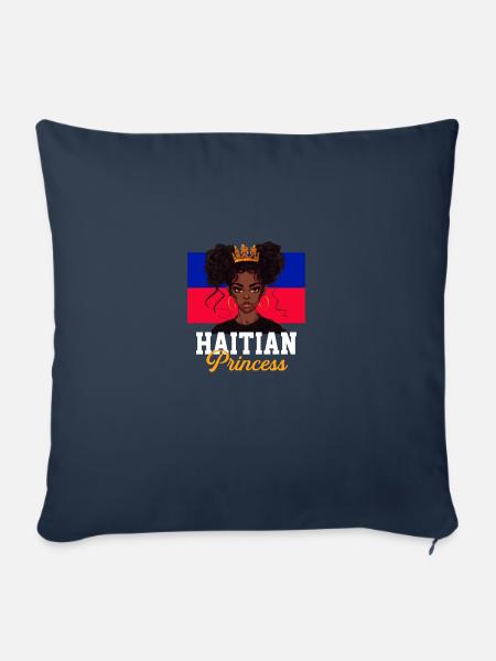 Haitian princess, haiti - Sofakissenbezug 45 x 45 cm - Navy