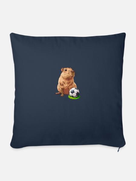 Capybara soccer - Sofakissenbezug 45 x 45 cm - Navy