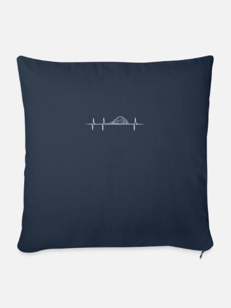 talk spontaneously rollercoasters - Sofakissenbezug 45 x 45 cm - Navy