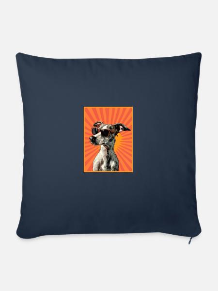whippet dog - Sofakissenbezug 45 x 45 cm - Navy