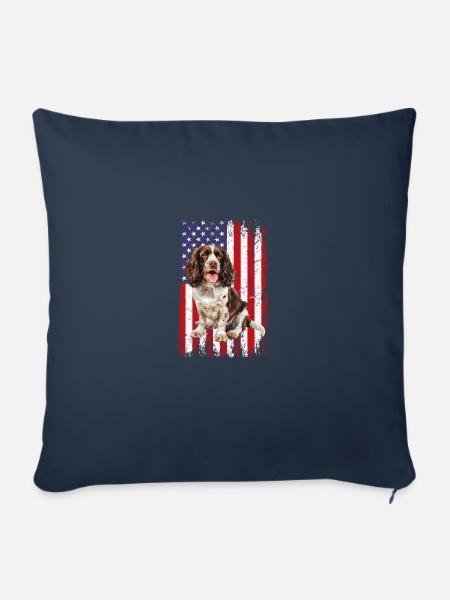 springer spaniel - Sofakissenbezug 45 x 45 cm - Navy