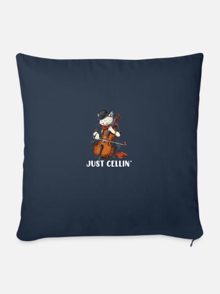 cello just cellin - Sofakissenbezug 45 x 45 cm - Navy