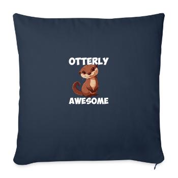 otterly awesome, Otter - Sofakissenbezug 45 x 45 cm - Navy - Vorne