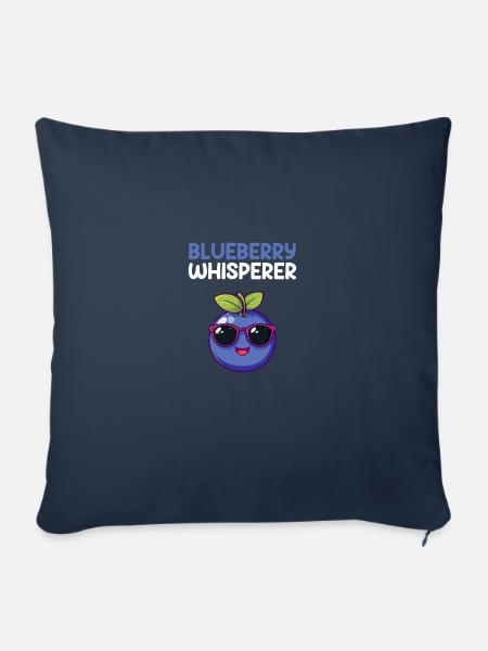 blueberry whisperer, blueberry - Sofakissenbezug 45 x 45 cm - Navy