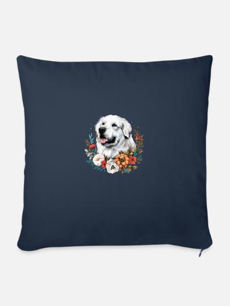 Great Pyrenees dog - Sofakissenbezug 45 x 45 cm - Navy