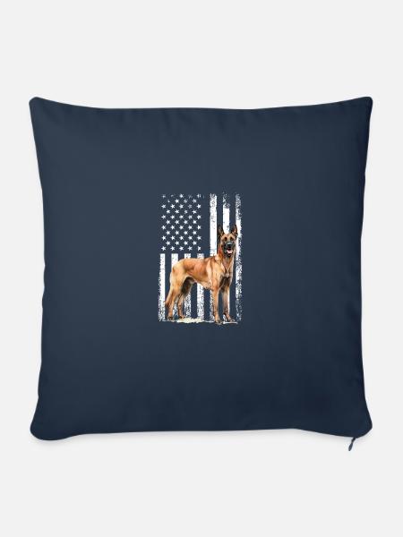 Belgian Malinois - Sofakissenbezug 45 x 45 cm - Navy