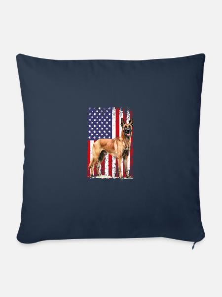 Belgian Malinois - Sofakissenbezug 45 x 45 cm - Navy