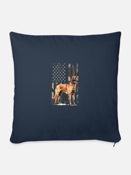 Belgian Malinois - Sofakissenbezug 45 x 45 cm - Navy