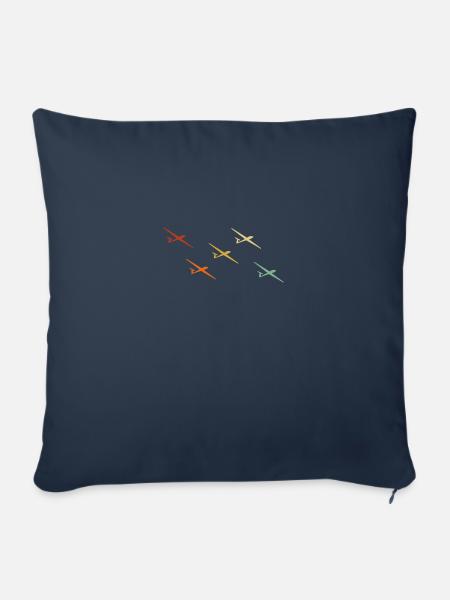 Sailplane Glider Aviation - Sofakissenbezug 45 x 45 cm - Navy