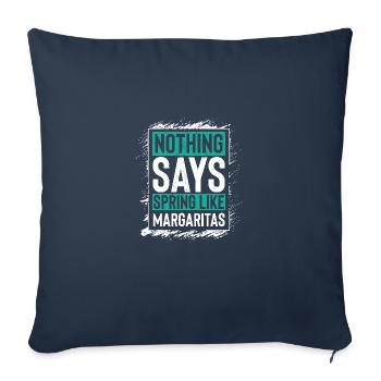 Rien ne dit le printemps comme une chemise Margaritas pour - Housse de coussin décorative 45 x 45 cm - bleu marine - Devant