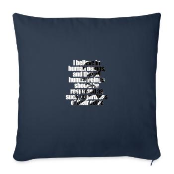 Anti Racism Phrases - Sofa pillowcase 17,3'' x 17,3'' (45 x 45 cm) - navy - Front