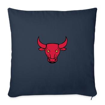 bull 02 - Sofa pillowcase 17,3'' x 17,3'' (45 x 45 cm) - navy - Front
