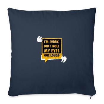 Dire que les yeux roulent un cadeau amusant - Housse de coussin décorative 45 x 45 cm - bleu marine - Devant