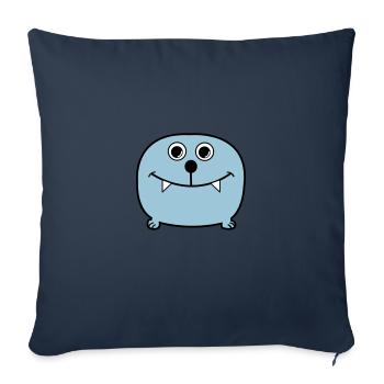 monstre - Housse de coussin décorative 45 x 45 cm - bleu marine - Devant