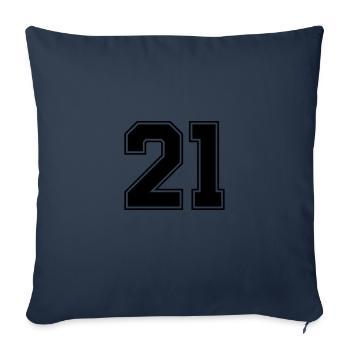 21 - Sofakissenbezug 45 x 45 cm - Navy - Vorne