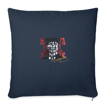 Mustafa Kemal Ataturk - Sofa pillowcase 17,3'' x 17,3'' (45 x 45 cm) - navy - Front