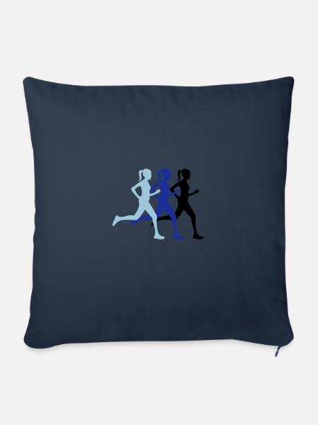 läuferinnen - Sofakissenbezug 45 x 45 cm - Navy