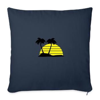 palmen - Sofakissenbezug 45 x 45 cm - Navy - Vorne