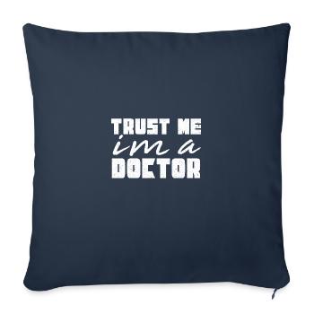Médecin médecin spécialiste médecin - Housse de coussin décorative 45 x 45 cm - bleu marine - Devant
