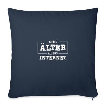 Älter als Internet - Geek Computer Alter Humor - Sofakissenbezug 45 x 45 cm - Navy - Vorne