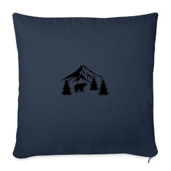 bear nature - Sofa pillowcase 17,3'' x 17,3'' (45 x 45 cm) - navy - Front