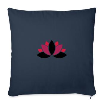 yoga flower 002 - Sofa pillowcase 17,3'' x 17,3'' (45 x 45 cm) - navy - Front