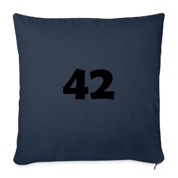42 - Sofa pillowcase 17,3'' x 17,3'' (45 x 45 cm) - navy - Front