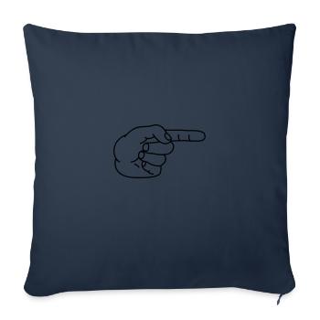 index finger 001 - Sofa pillowcase 17,3'' x 17,3'' (45 x 45 cm) - navy - Front