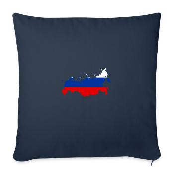 Russie Russie Poutine - Housse de coussin décorative 45 x 45 cm - bleu marine - Devant