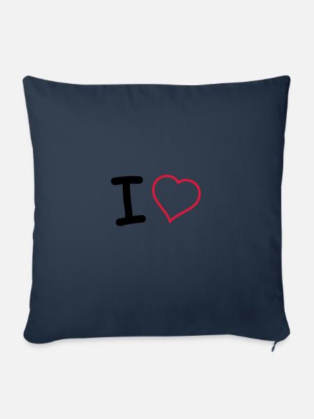 i heart - Sofakissenbezug 45 x 45 cm - Navy