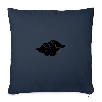 coquille - Housse de coussin décorative 45 x 45 cm - bleu marine - Devant