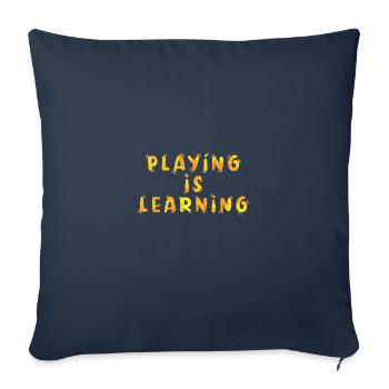 Enseignant Enseignant Étudiant Professeur Cadeau - Housse de coussin décorative 45 x 45 cm - bleu marine - Devant