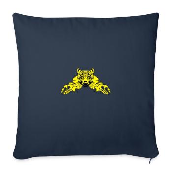 Tiger Attack - Sofa pillowcase 17,3'' x 17,3'' (45 x 45 cm) - navy - Front